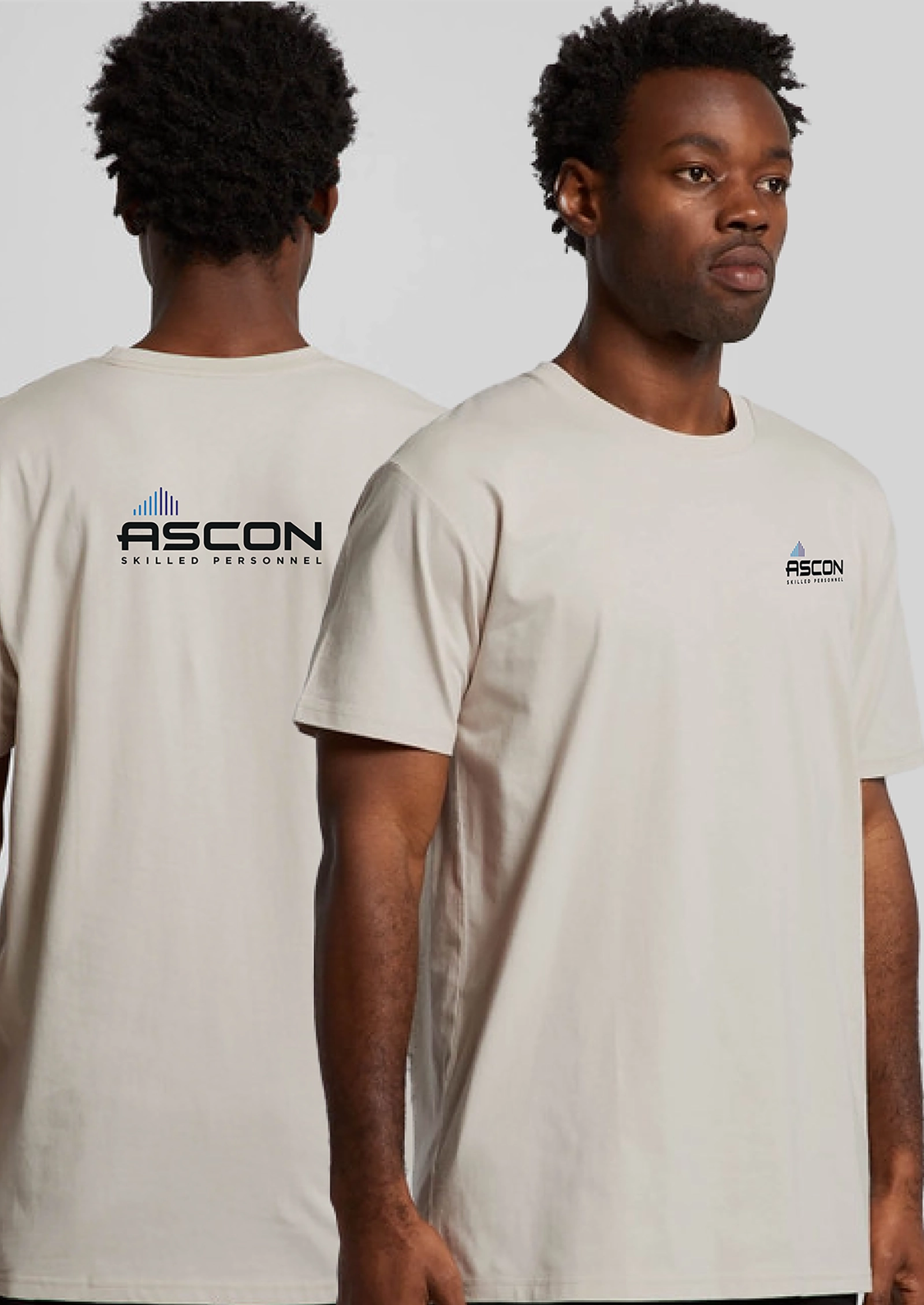 AS Colour Staple Tee + Front & Back Logo Print - 5001-BRFB